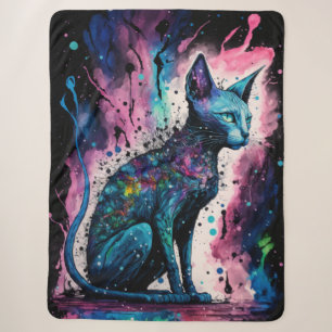 Couverture Sherpa Sphynx Chat I Art Original
