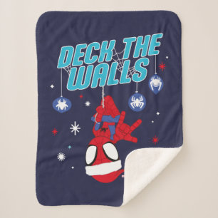 Couverture Sherpa Spidey Holiday Deck The Walls