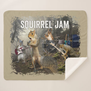 Couverture Sherpa Squirrel Jam - drôle de groupe de rock