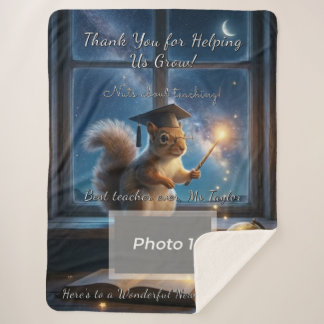 Couverture Sherpa Starry Squirrel Teacher Appreciation Blanket