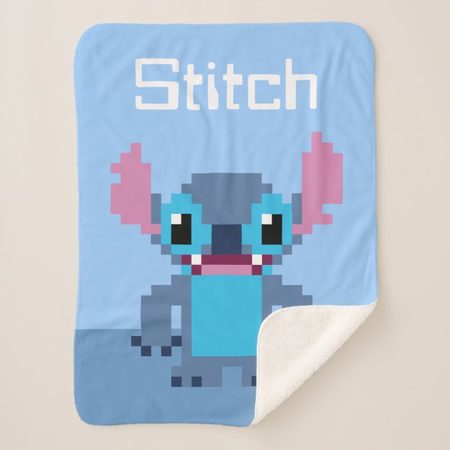 Couverture Sherpa Stitch à 8 bits (Devant)