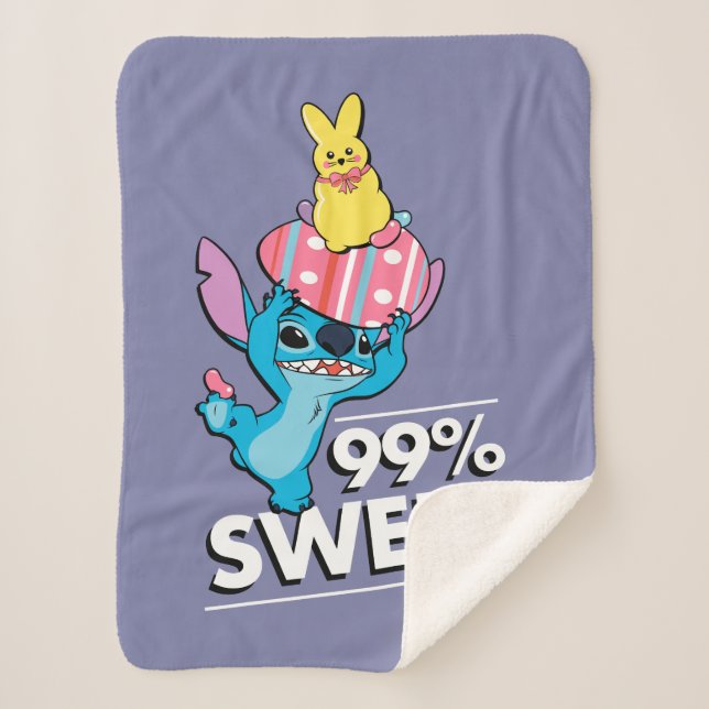 Couverture Sherpa Stitch| Pâques - 99% de sucré (Devant)