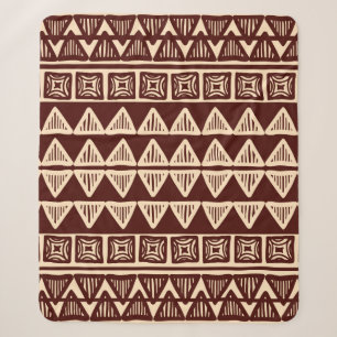 Couverture Sherpa Striped tribal ornamental pattern