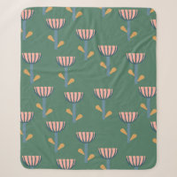 Style folklorique scandinave modèle floral en vert