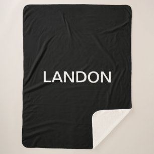 Couverture Sherpa Style moderne Gras Noir Blanc