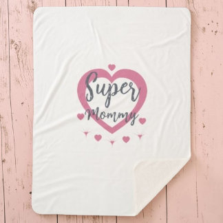Couverture Sherpa Super Mommy Personalized Best Mom Gift Sherpa