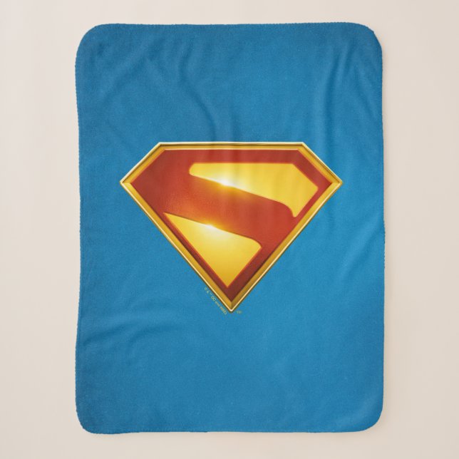 Couverture Sherpa Superman Golden S Shield brillance (Devant)