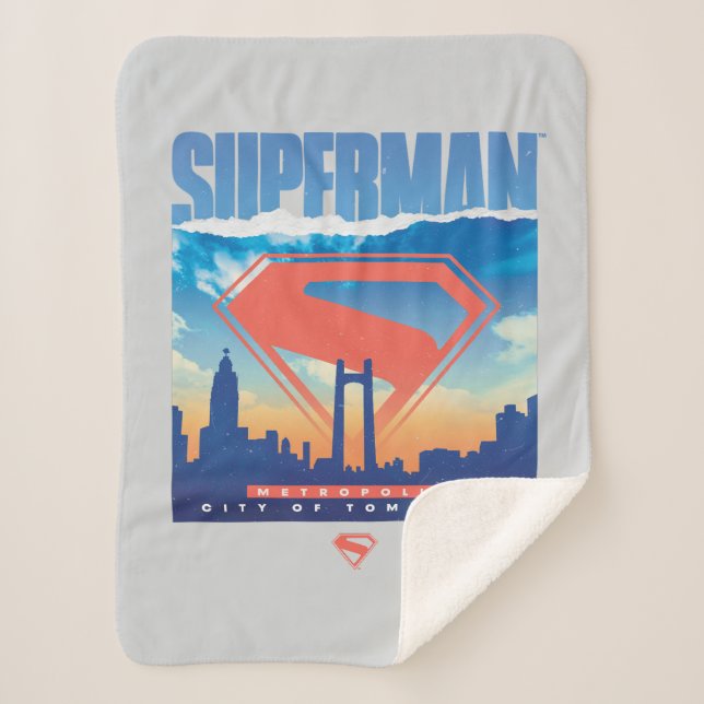 Couverture Sherpa Superman Metropolis Skyline (Devant)