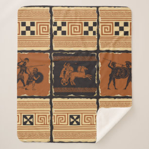 Couverture Sherpa sur le thème de la Grèce antique sous forme d'un