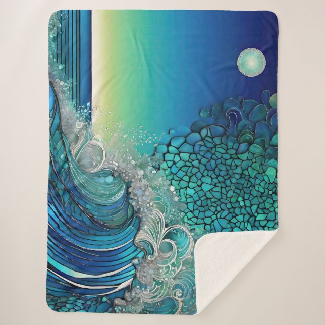 Couverture Sherpa Surreal Surf Seascape (Devant)