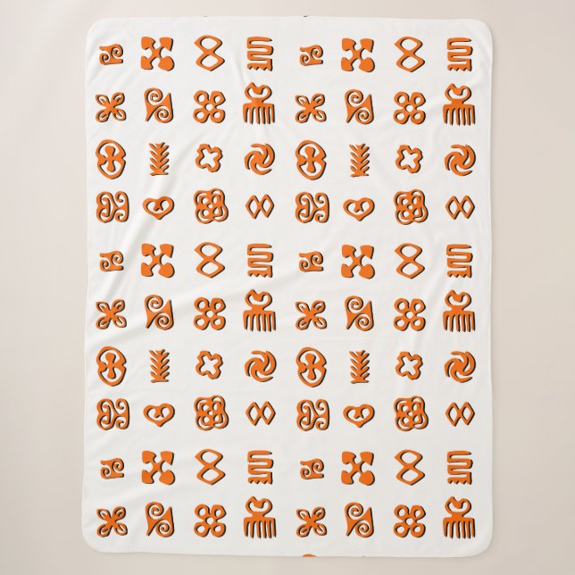 Couverture Sherpa Symboles africains Adinkra Sticker rond classique (Devant)