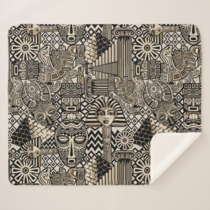 Couverture Sherpa Symboles historiques anciens Style de tatouage