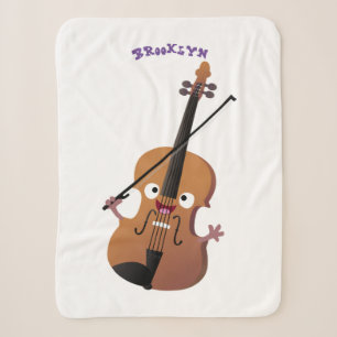 Couverture Sherpa Sympa drôle violon personnage de dessin animé