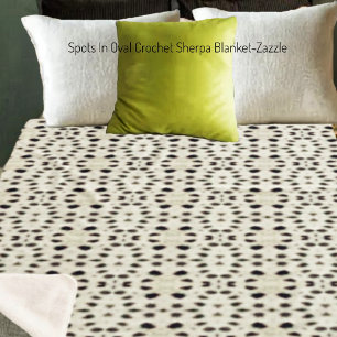 Couverture Sherpa Taches en crochet ovale