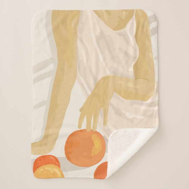 Couverture Sherpa Tangerine Grace (Devant)