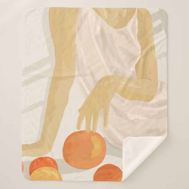 Couverture Sherpa Tangerine Grace (Devant)