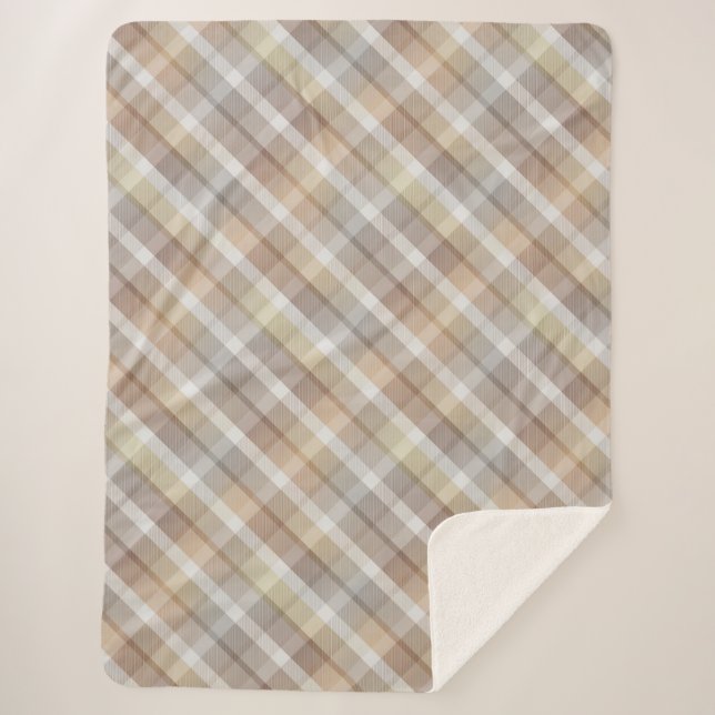 Couverture Sherpa Tartan coloré cosy Sherpa Blanket (Devant)