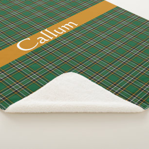 Couverture Sherpa Tartan national irlandais personnalisé