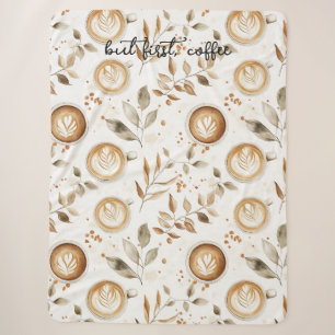 Couverture Sherpa Tasses de café Feuilles