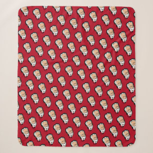 Couverture Sherpa Tchaïkovski rouge foncé