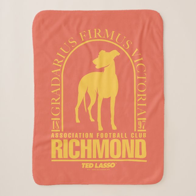 Couverture Sherpa Ted Lasso | AFC Richmond Gold Arched Logo (Devant)