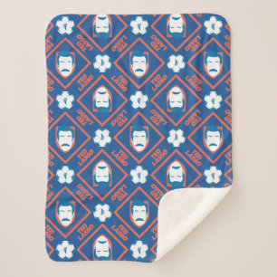 Couverture Sherpa Ted Lasso   Motif de diamant face et balle