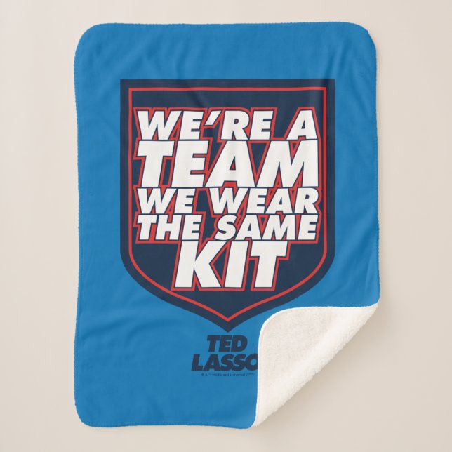 Couverture Sherpa Ted Lasso | We're A Team Typography Graphic (Devant)