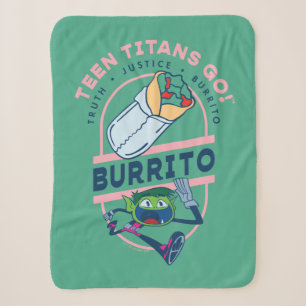 Couverture Sherpa Teen Titans Go ! Beast Boy "Truth Justice Burrito"