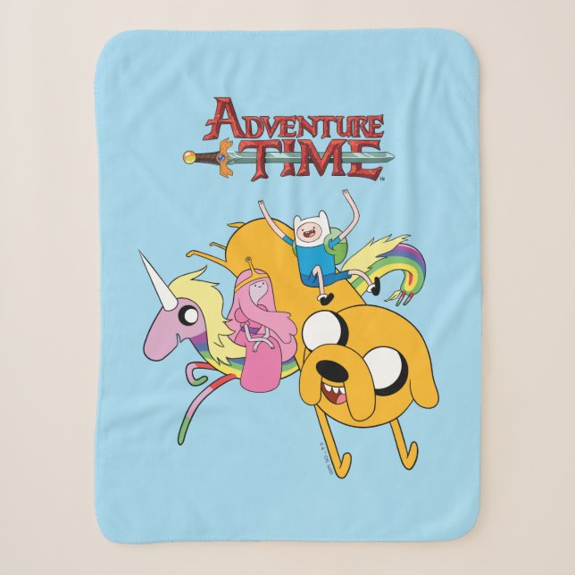 Couverture Sherpa Temps d'aventure | Lady, Bubblegum, Finn & Jake (Devant)