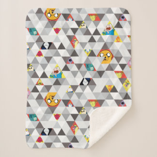 Couverture Sherpa Temps d'aventure | Motif de caractères triangulair