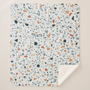 Couverture Sherpa Terrazzo sol marbre sans soudure patter artisanal