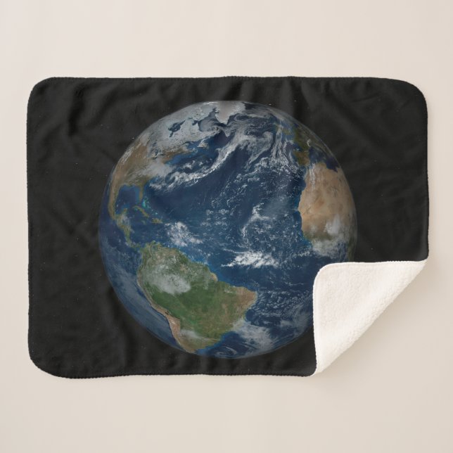 Couverture Sherpa Terre Avec Nuages Et Glace De Mer (Devant (Horizontal))