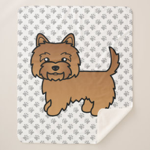 Couverture Sherpa Terrier Cairn Rouge Chien de Dessin Animé Mignon
