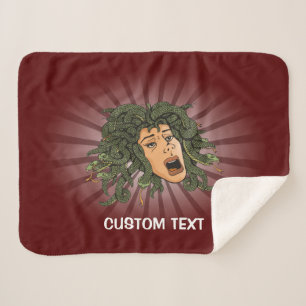 Couverture Sherpa Tête de Medusa