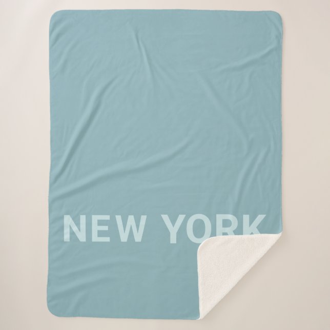 Couverture Sherpa Texte de New York (Devant)