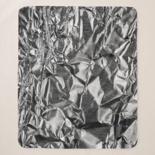Couverture Sherpa textile argenté