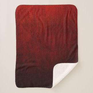 Couverture Sherpa textile floral rouge et noir