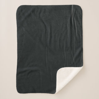 Couverture Sherpa textile noir avec fil blanc