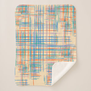Couverture Sherpa Texture Abstraite avec bandes de croisement. Pat m
