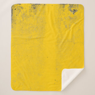 Couverture Sherpa texture Abstraite colorée du mur de ciment jaune e