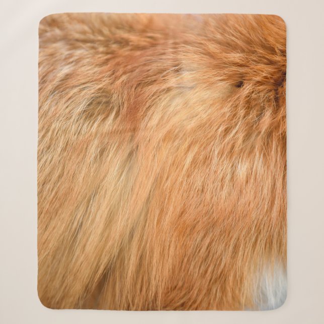 Couverture Sherpa Texture de fourrure de renard rouge (Devant)