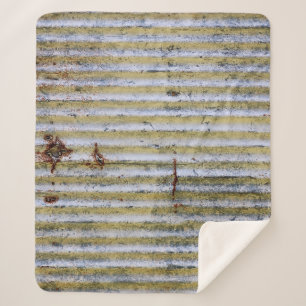 Couverture Sherpa texture de grunge de zinc rouille, texture de zinc