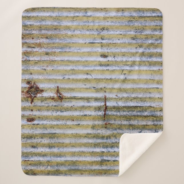 Couverture Sherpa texture de grunge de zinc rouille, texture de zinc (Devant)