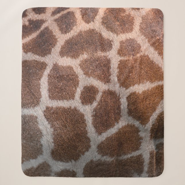 Couverture Sherpa Texture de peau de girafe (Devant)