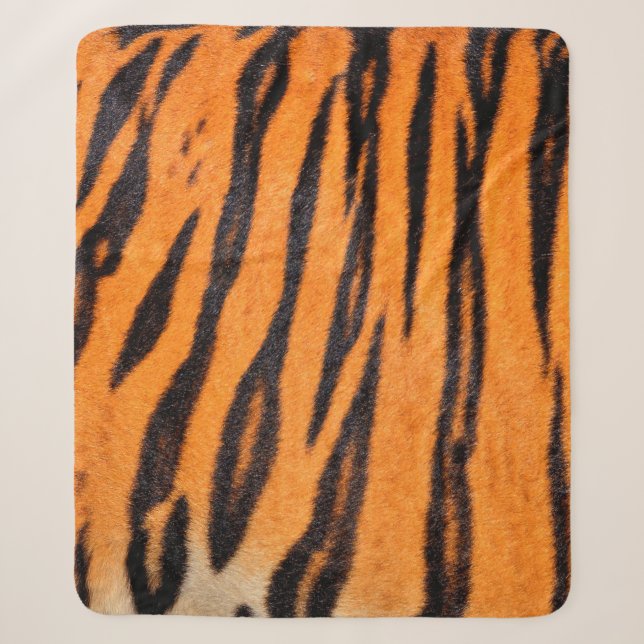Couverture Sherpa Texture d'impression de tigre (Devant)