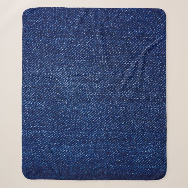 Couverture Sherpa Texture du jean Denim arrière - plan en tissu (Devant)