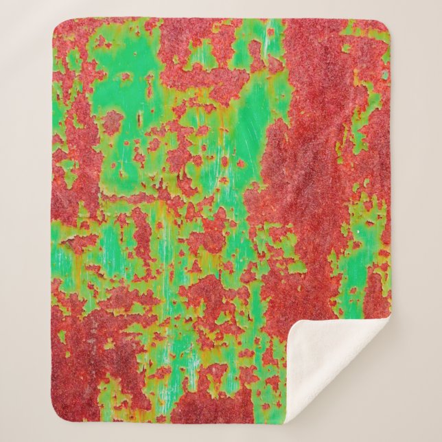 Couverture Sherpa Texture métallique avec égratignures et fissures e (Devant)