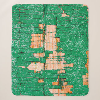Couverture Sherpa Texture of old wooden fence with shabby paint. Gre