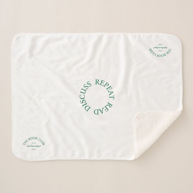 Couverture Sherpa The Book Club Green Crest Lire Discuter Répéter (Devant (Horizontal))