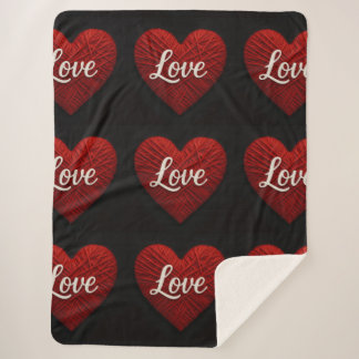 Couverture Sherpa "The Greatest of These" Sherpa Yarn Look Blanket